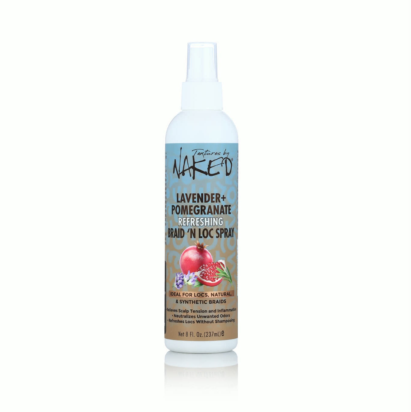 Lavender + Pomegranate Refreshing Braid 'N Loc Spray - Textures By Naked